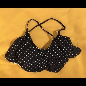 Polka Dot ruffled bikini top